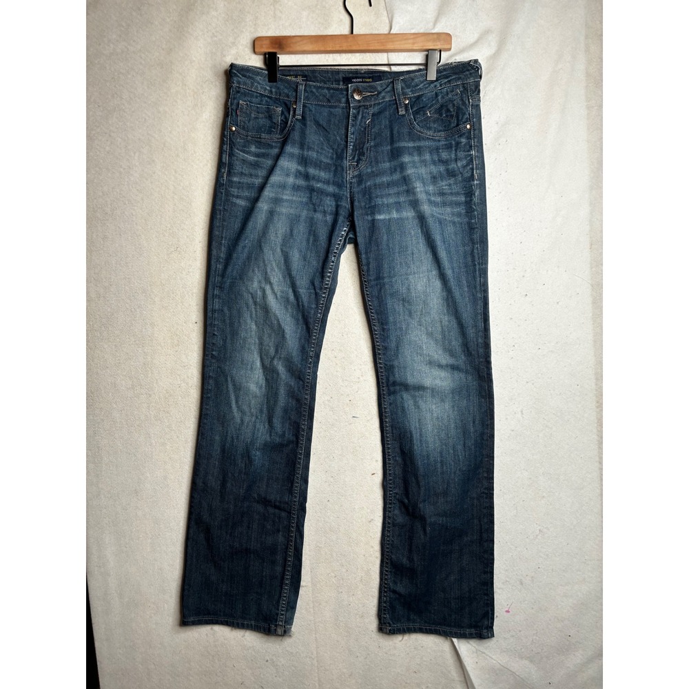 Vigoss Studio Mens Dark Wash Straight Leg Jeans 32x33 P6146A Blue Denim